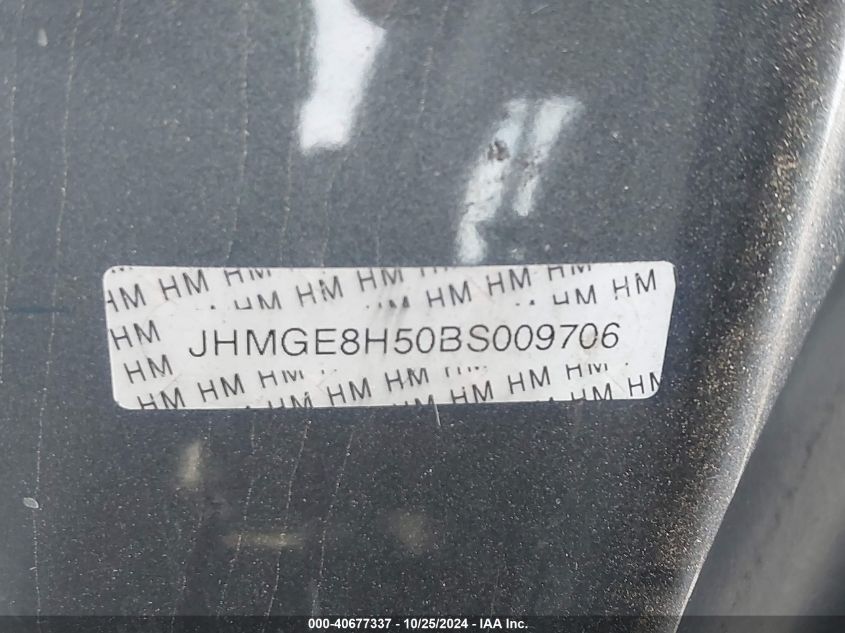 2011 Honda Fit Sport VIN: JHMGE8H50BS009706 Lot: 40677337