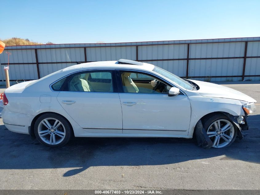 2013 Volkswagen Passat 2.0L Tdi Sel Premium VIN: 1VWCN7A36DC046479 Lot: 40677403