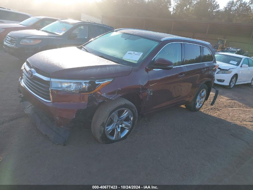 VIN 5TDDKRFH7FS144793 2015 Toyota Highlander, Limit... no.2