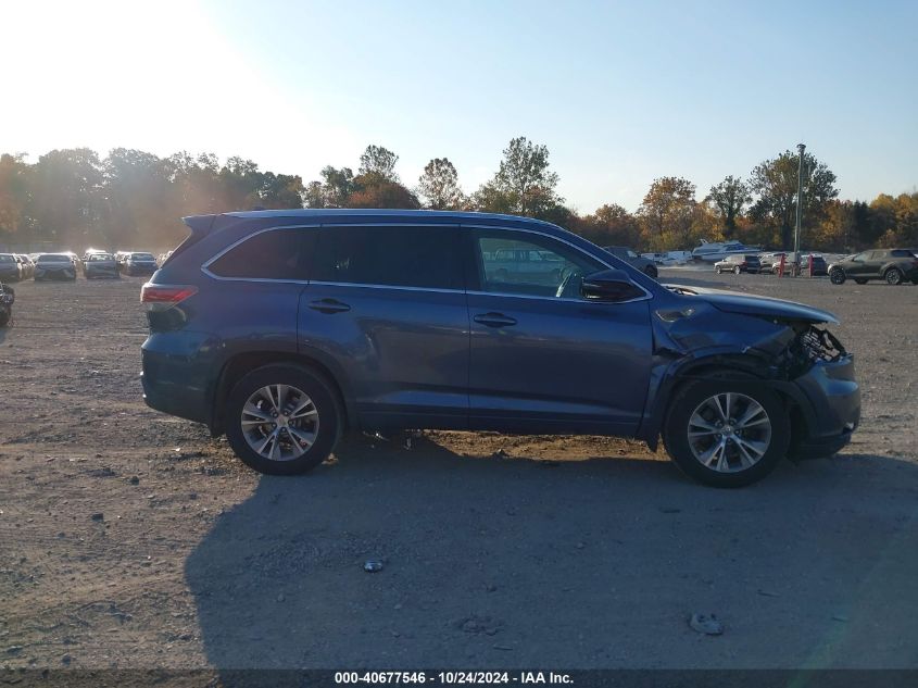 2015 Toyota Highlander Xle V6 VIN: 5TDJKRFH1FS175976 Lot: 40677546