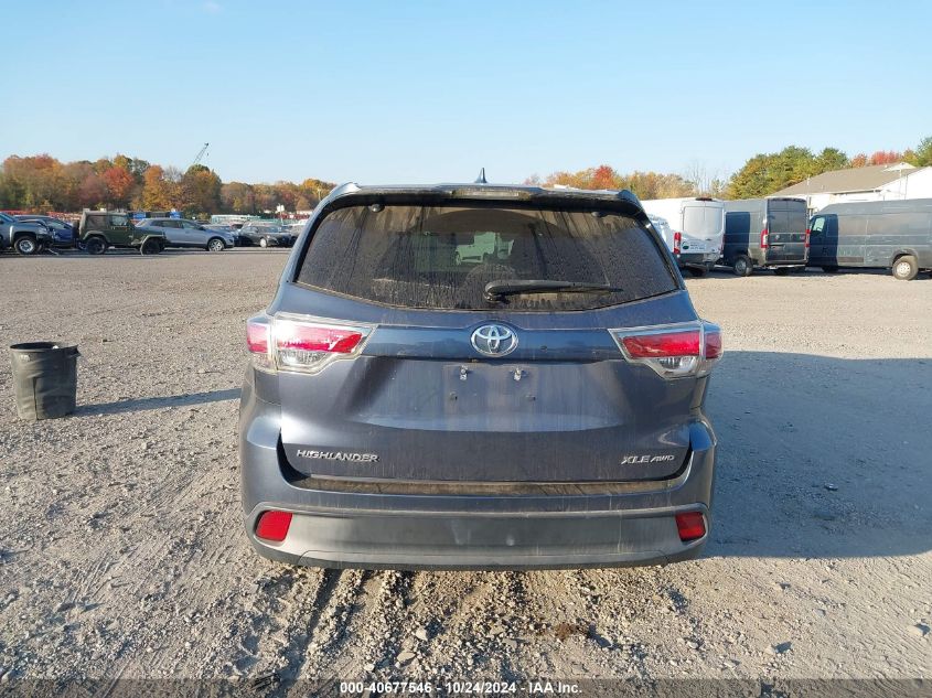 2015 Toyota Highlander Xle V6 VIN: 5TDJKRFH1FS175976 Lot: 40677546