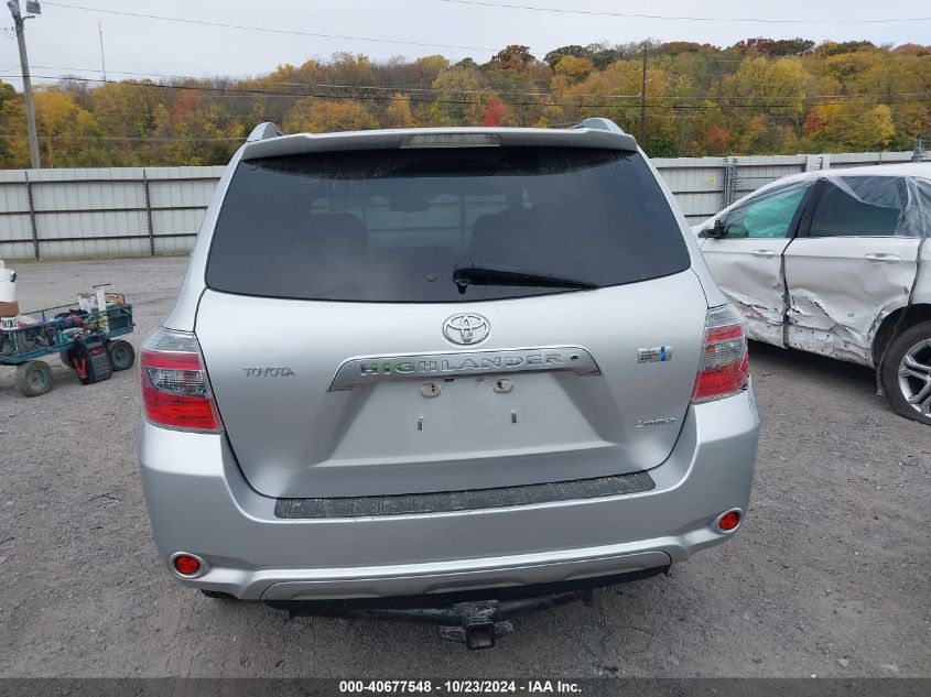 2008 Toyota Highlander Hybrid Limited VIN: JTEEW44A682003298 Lot: 40677548