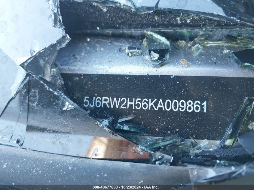VIN 5J6RW2H56KA009861 2019 HONDA CR-V EX