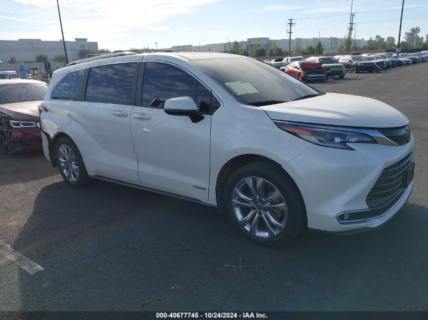 2021 Toyota Sienna Limited/Platinum VIN: 5TDERKEC5MS014263 Lot: 40677745