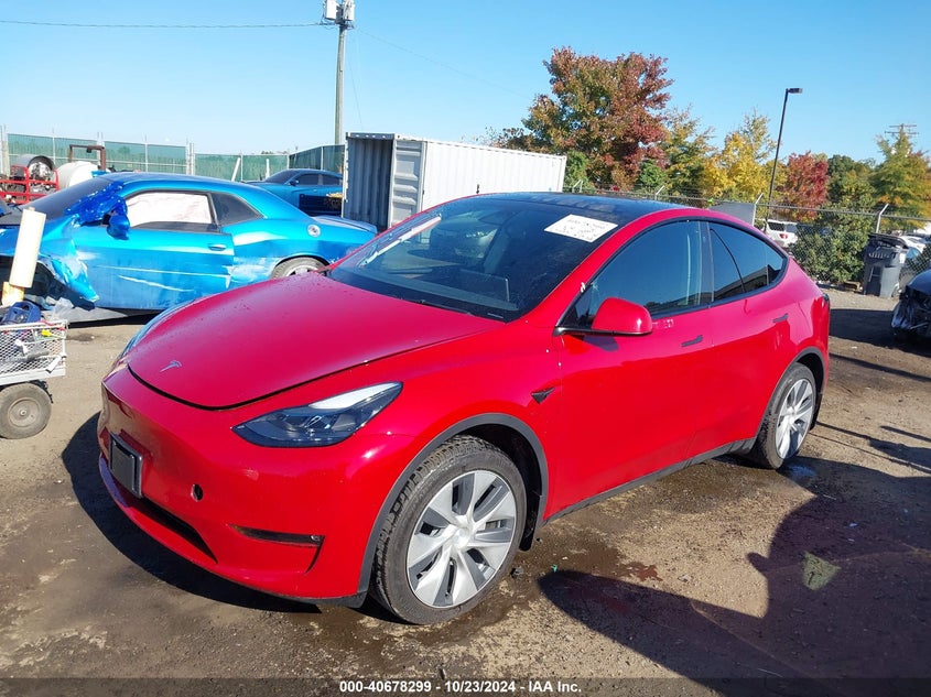 VIN 7SAYGAEE4NF534591 2022 TESLA MODEL Y LONG RANGE DUAL MOTOR ALL-WHEEL DRIVE