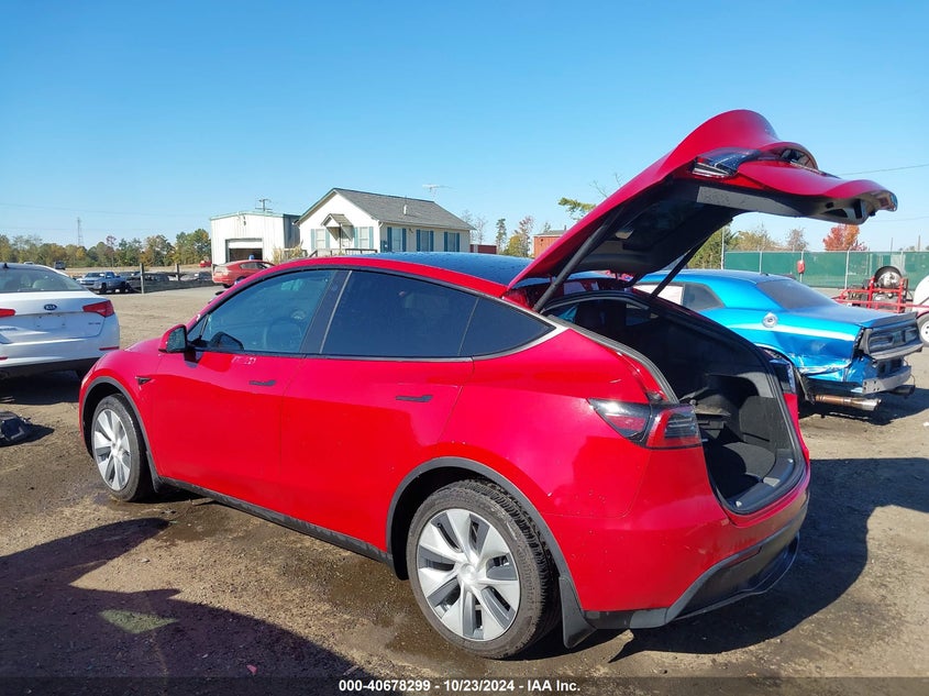 VIN 7SAYGAEE4NF534591 2022 TESLA MODEL Y LONG RANGE DUAL MOTOR ALL-WHEEL DRIVE