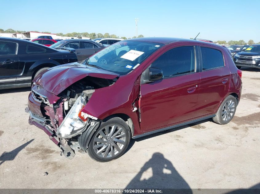 VIN ML32A5HJ8KH009701 2019 Mitsubishi Mirage, LE no.2