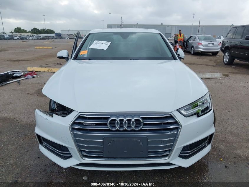 2018 Audi A4 2.0T Premium/2.0T Tech Premium VIN: WAUENAF43JN019456 Lot: 40678340