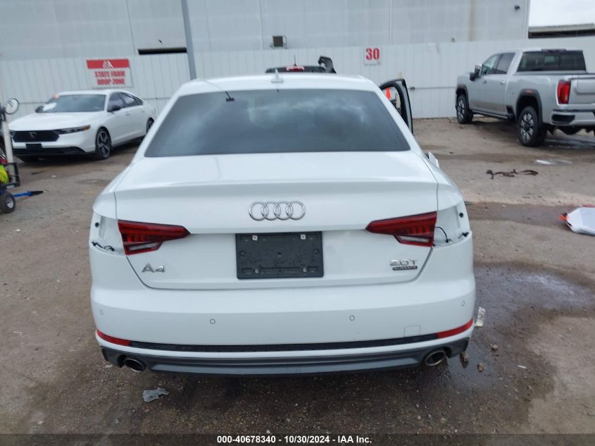 2018 Audi A4 2.0T Premium/2.0T Tech Premium VIN: WAUENAF43JN019456 Lot: 40678340