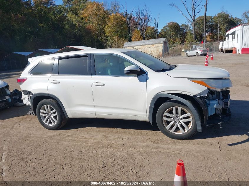 2014 Toyota Highlander Le V6 VIN: 5TDBKRFH8ES024104 Lot: 40678402