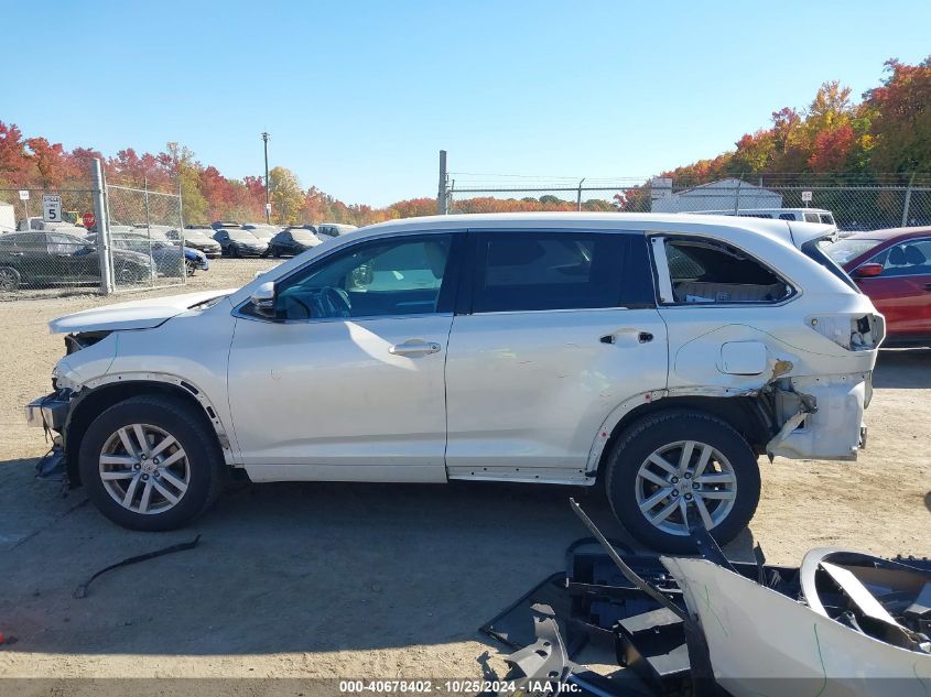 2014 Toyota Highlander Le V6 VIN: 5TDBKRFH8ES024104 Lot: 40678402