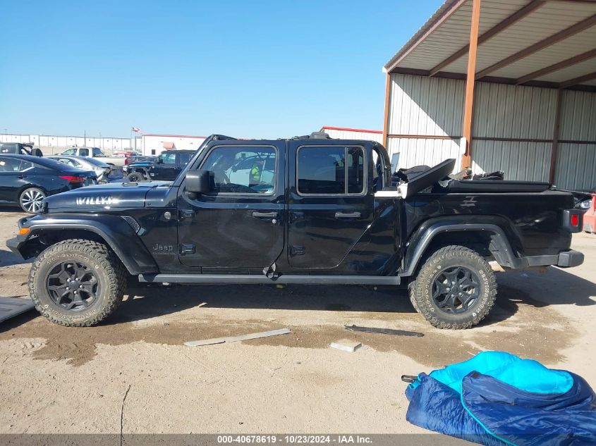 2022 Jeep Gladiator Willys 4X4 VIN: 1C6HJTAG7NL120095 Lot: 40678619