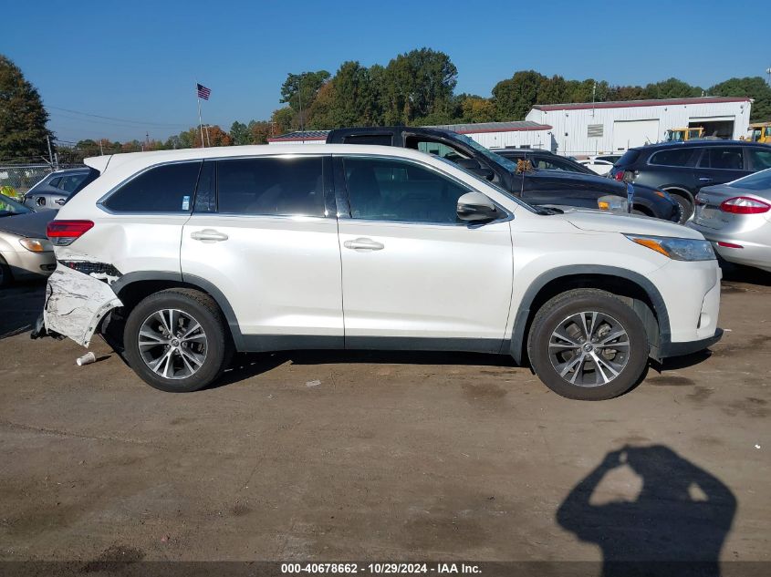 2019 Toyota Highlander Le VIN: 5TDZZRFH3KS361608 Lot: 40678662