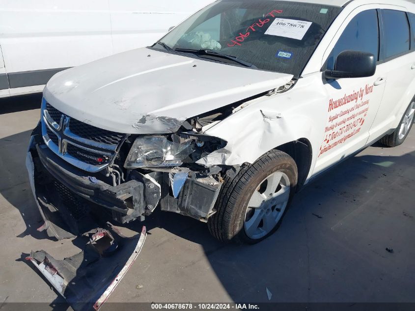 2013 Dodge Journey Se VIN: 3C4PDCAB3DT508766 Lot: 40678678