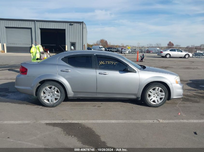 2013 Dodge Avenger Se VIN: 1C3CDZAB4DN754036 Lot: 40678745