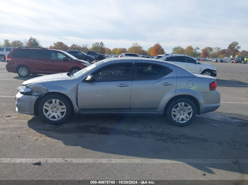 2013 Dodge Avenger Se VIN: 1C3CDZAB4DN754036 Lot: 40678745