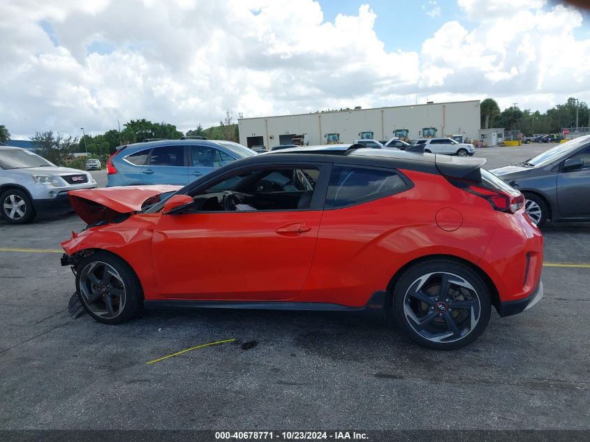 2019 Hyundai Veloster Turbo VIN: KMHTH6AB9KU014186 Lot: 40678771