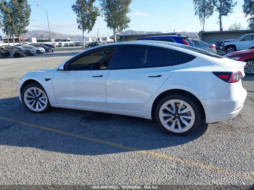 2022 Tesla Model 3 Rear-Wheel Drive VIN: 5YJ3E1EA8NF144569 Lot: 40679022