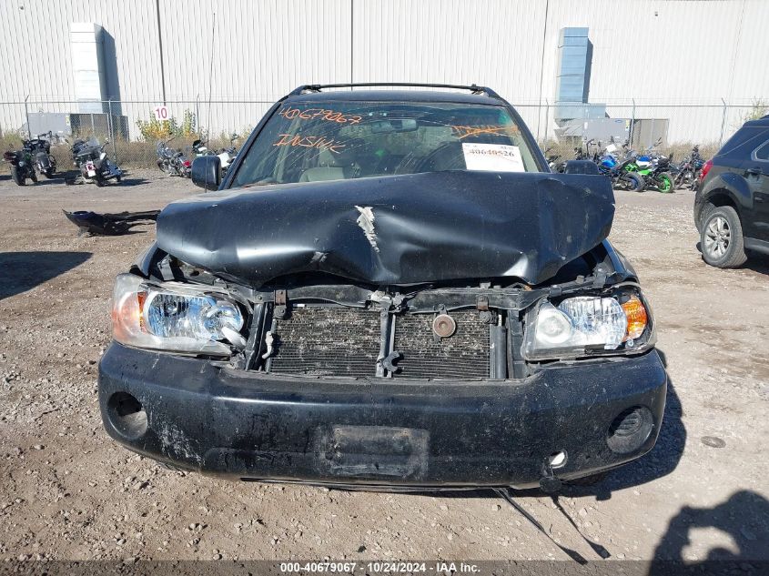 2006 Toyota Highlander V6 VIN: JTEDP21A160098041 Lot: 40679067