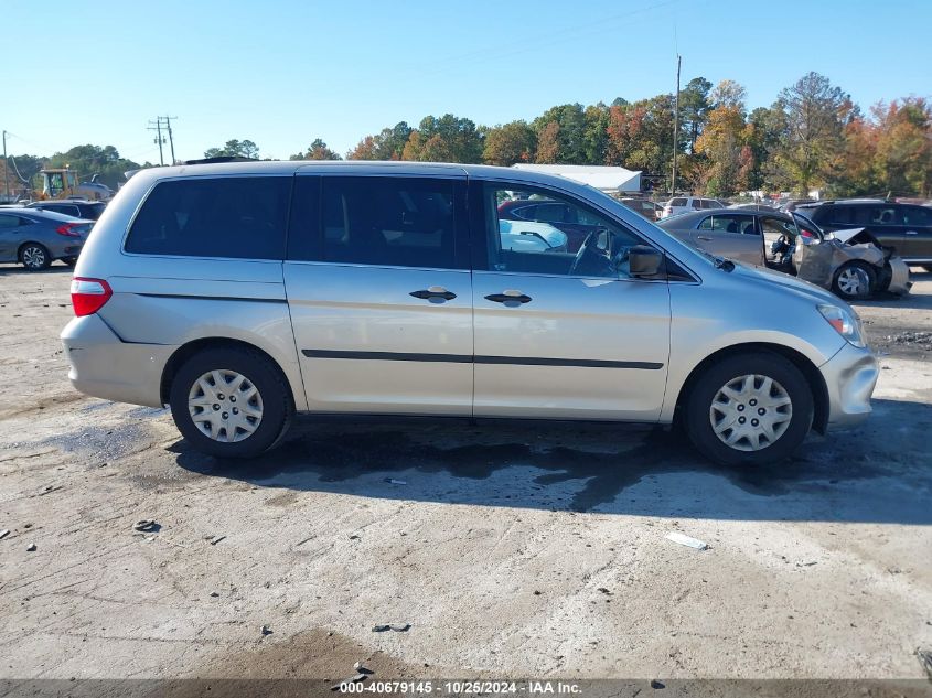 2007 Honda Odyssey Lx VIN: 5FNRL382X7B140039 Lot: 40679145