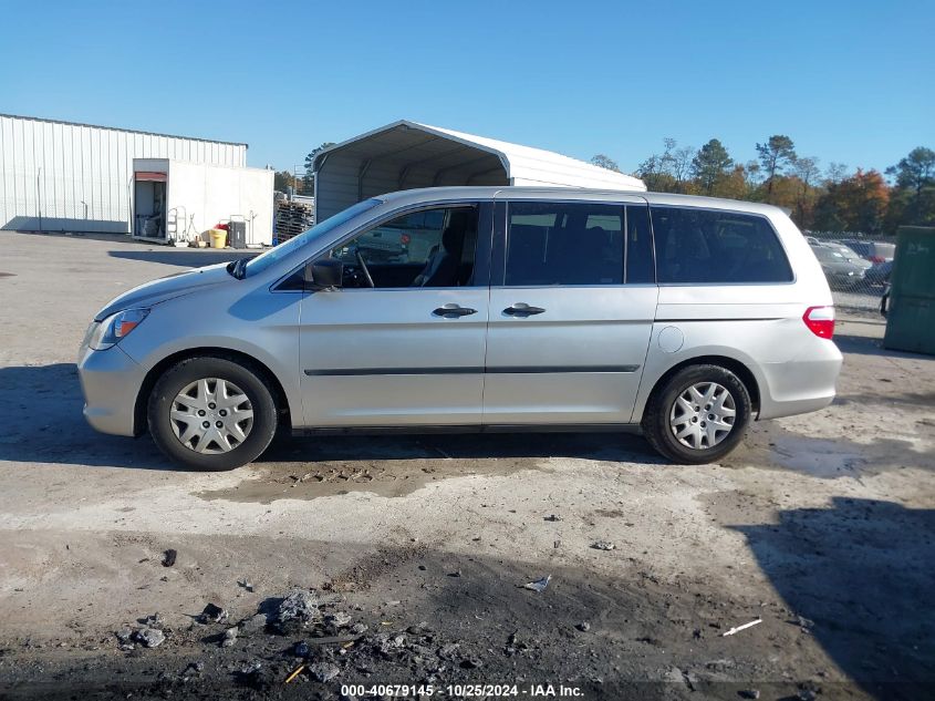 2007 Honda Odyssey Lx VIN: 5FNRL382X7B140039 Lot: 40679145