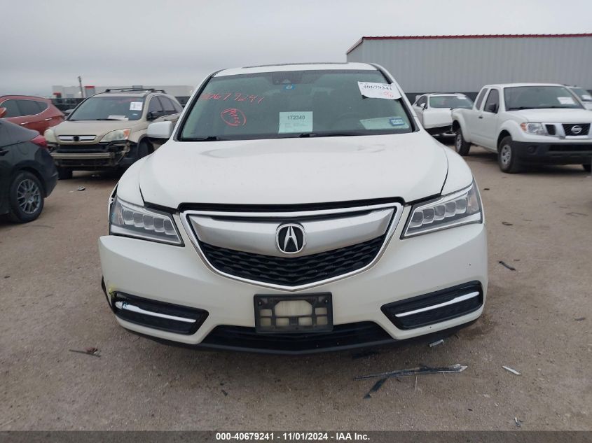 2016 Acura Mdx Technology Acurawatch Plus Packages/Technology Package VIN: 5FRYD3H47GB006193 Lot: 40679241