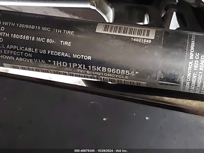 2019 HARLEY-DAVIDSON FLHXSE - 1HD1PXL15KB960854