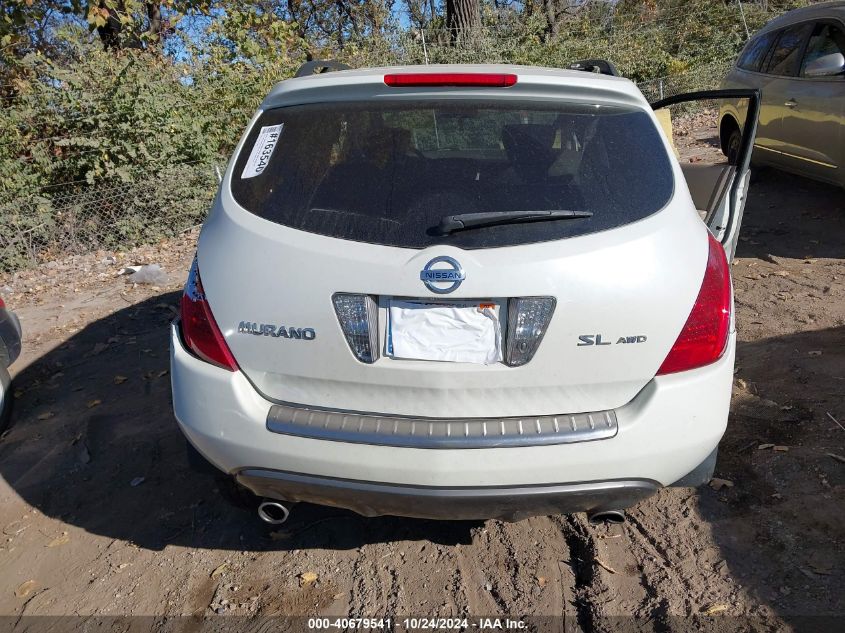 2007 Nissan Murano Sl VIN: JN8AZ08W77W619578 Lot: 40679541