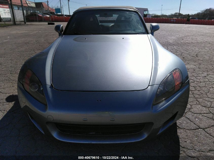 2000 Honda S2000 VIN: JHMAP114XYT003942 Lot: 40679610