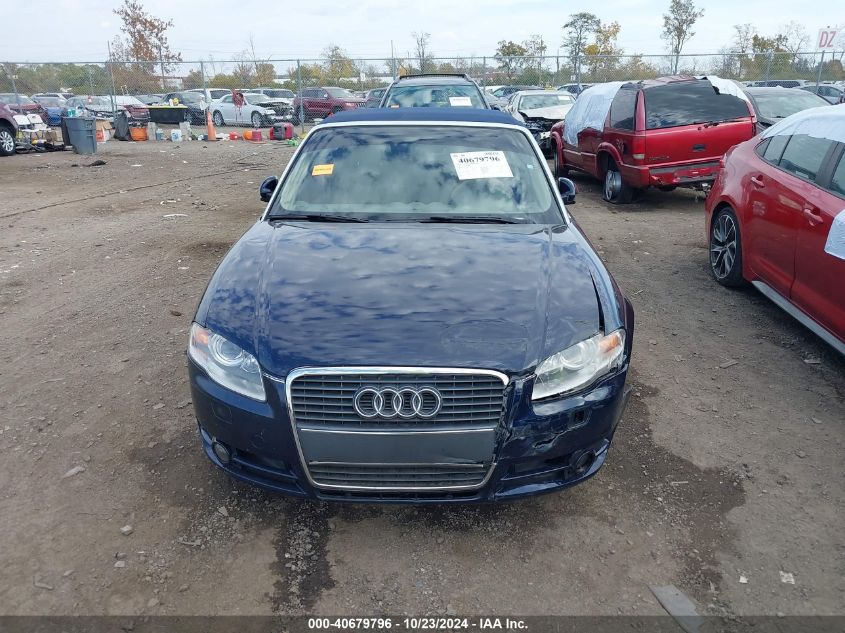 2008 Audi A4 2.0T VIN: WAUAF48HX8K012531 Lot: 40679796