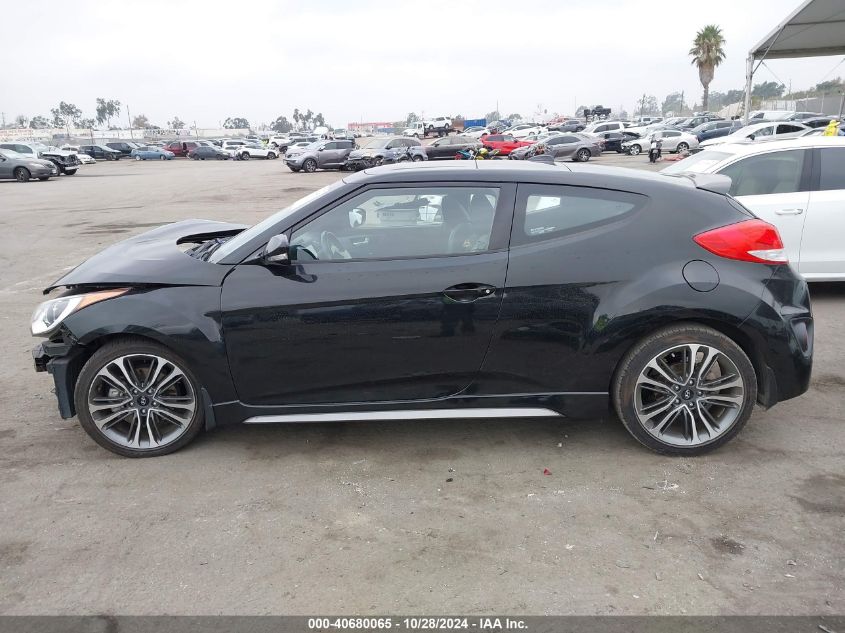 2016 Hyundai Veloster Turbo VIN: KMHTC6AE7GU256376 Lot: 40680065