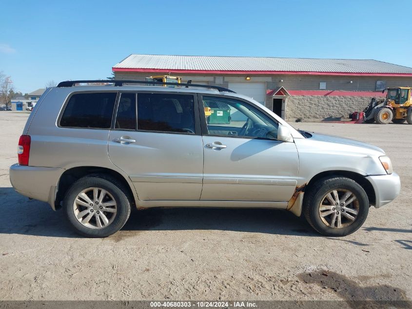 2006 Toyota Highlander Hybrid V6 VIN: JTEEW21A260005860 Lot: 40680303