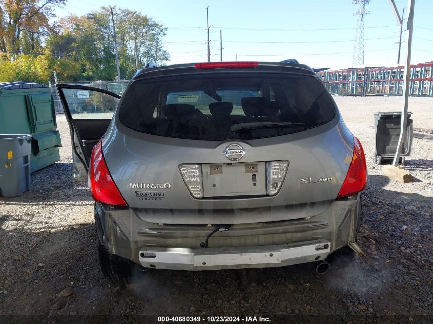 2007 Nissan Murano Sl VIN: JN8AZ08W97W646295 Lot: 40680349