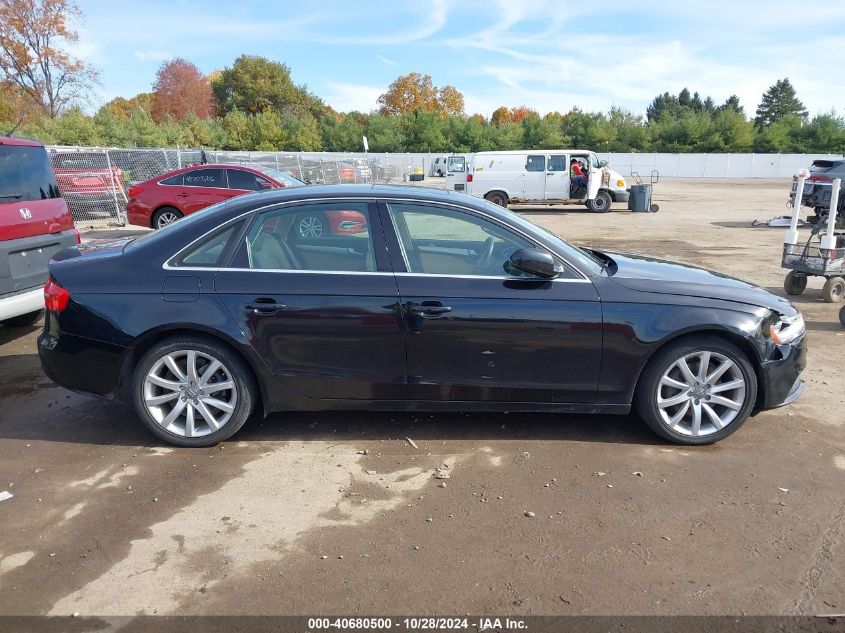 2013 Audi A4 2.0T Premium VIN: WAUFFAFL5DN010514 Lot: 40680500