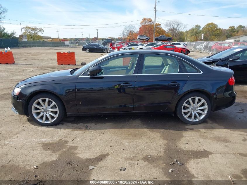 2013 Audi A4 2.0T Premium VIN: WAUFFAFL5DN010514 Lot: 40680500