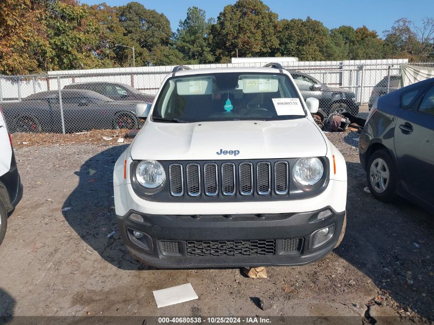 2018 Jeep Renegade Latitude Fwd VIN: ZACCJABB1JPJ59827 Lot: 40680538