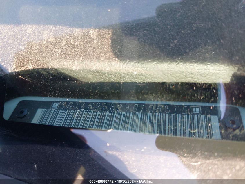 2009 GMC Sierra 1500 Sle VIN: 3GTEK23329G106315 Lot: 40680772