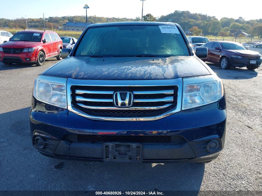 2013 Honda Pilot Lx VIN: 5FNYF4H20DB083712 Lot: 40680926