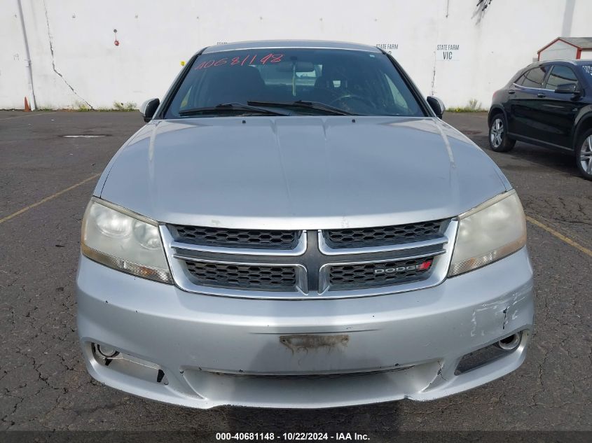 2012 Dodge Avenger Sxt Plus VIN: 1C3CDZEG7CN276294 Lot: 40681148