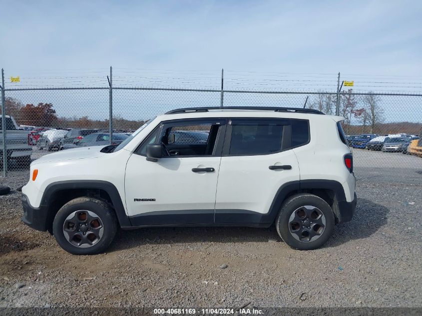 2017 Jeep Renegade Sport 4X4 VIN: ZACCJBAB6HPG42945 Lot: 40681169