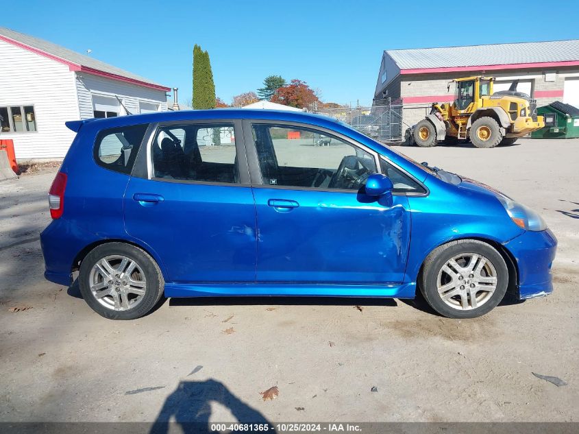 2007 Honda Fit Sport VIN: JHMGD38697S034223 Lot: 40681365