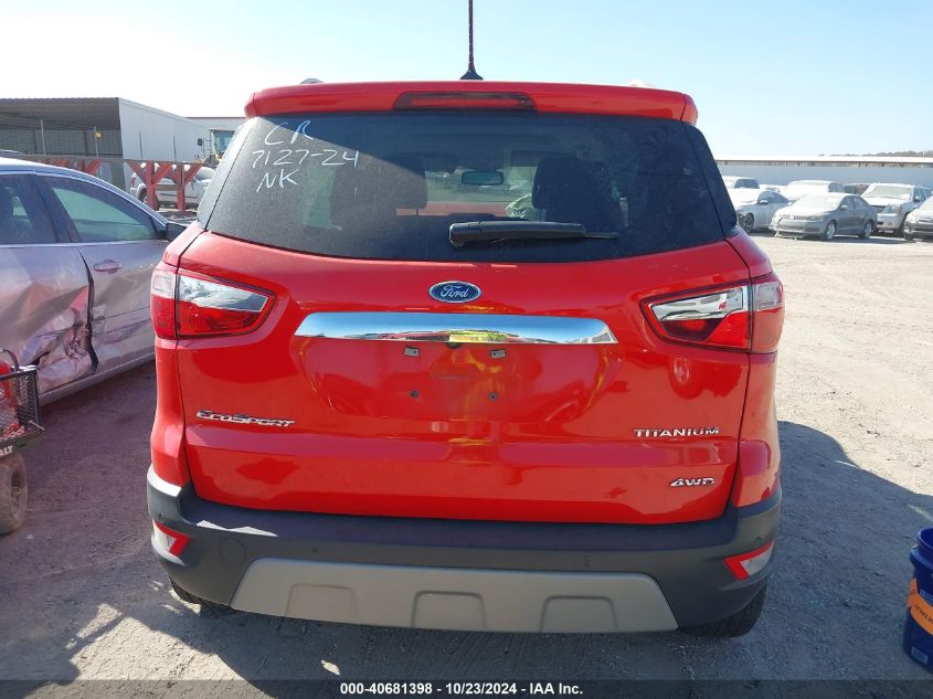 2020 Ford Ecosport Titanium VIN: MAJ6S3KL8LC361725 Lot: 40681398