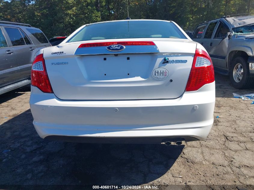 2010 Ford Fusion Hybrid VIN: 3FADP0L37HR381744 Lot: 40681714