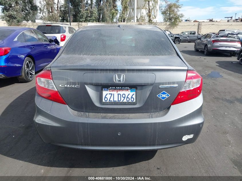 2012 Honda Civic Natural Gas VIN: 19XFB5F57CE002425 Lot: 40681800