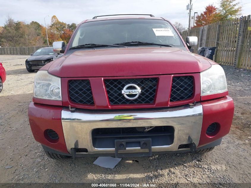 2005 Nissan Armada Se VIN: 5N1AA08B95N700869 Lot: 40681868