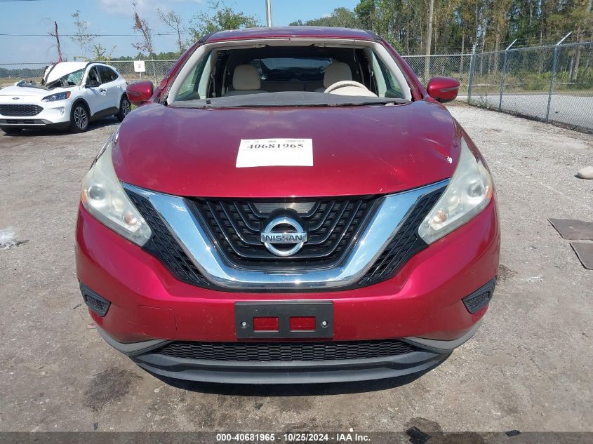 2016 Nissan Murano S VIN: 5N1AZ2MG8GN157653 Lot: 40681965