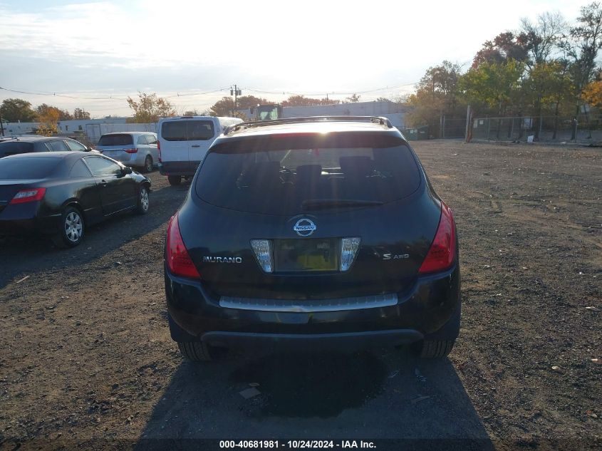 2006 Nissan Murano S VIN: JN8AZ08W06W549565 Lot: 40681981