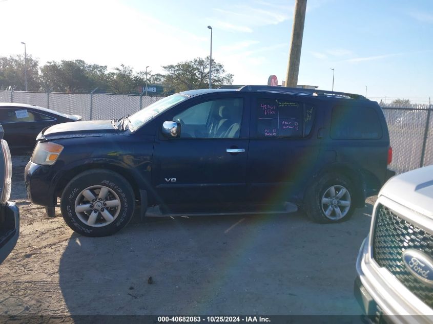 2009 Nissan Armada Se/Le VIN: 5N1BA08D09N600929 Lot: 40682083