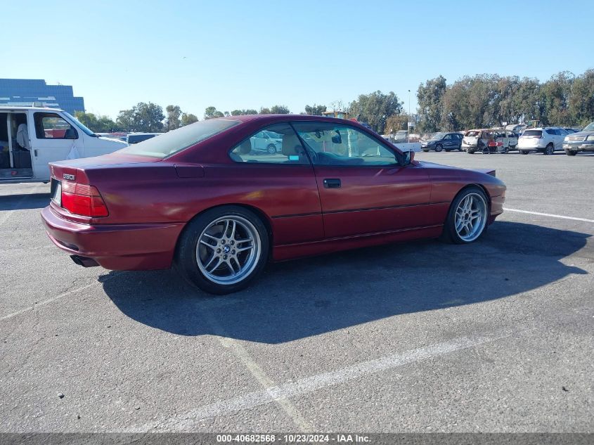 1991 BMW 850 I Automatic VIN: WBAEG2317MCB72418 Lot: 40682568