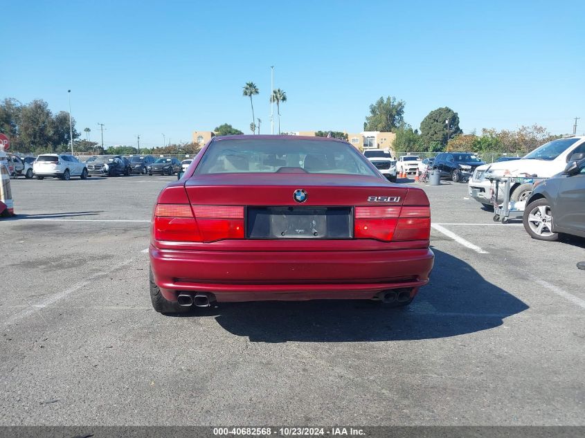 1991 BMW 850 I Automatic VIN: WBAEG2317MCB72418 Lot: 40682568